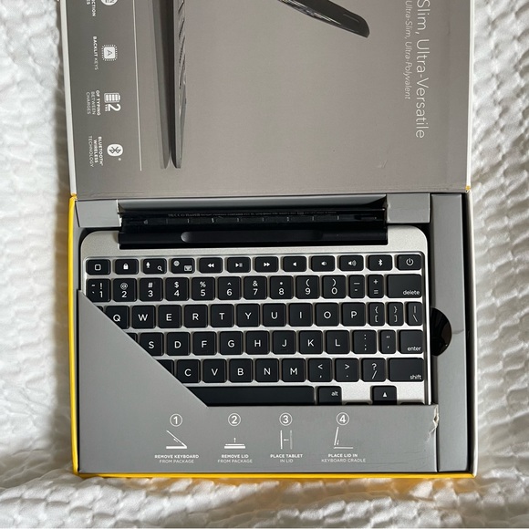 ZAGG Slim Book iPad Air 2 Bluetooth Keyboard Backlit Keys Detachable Case NEW - Picture 6 of 8